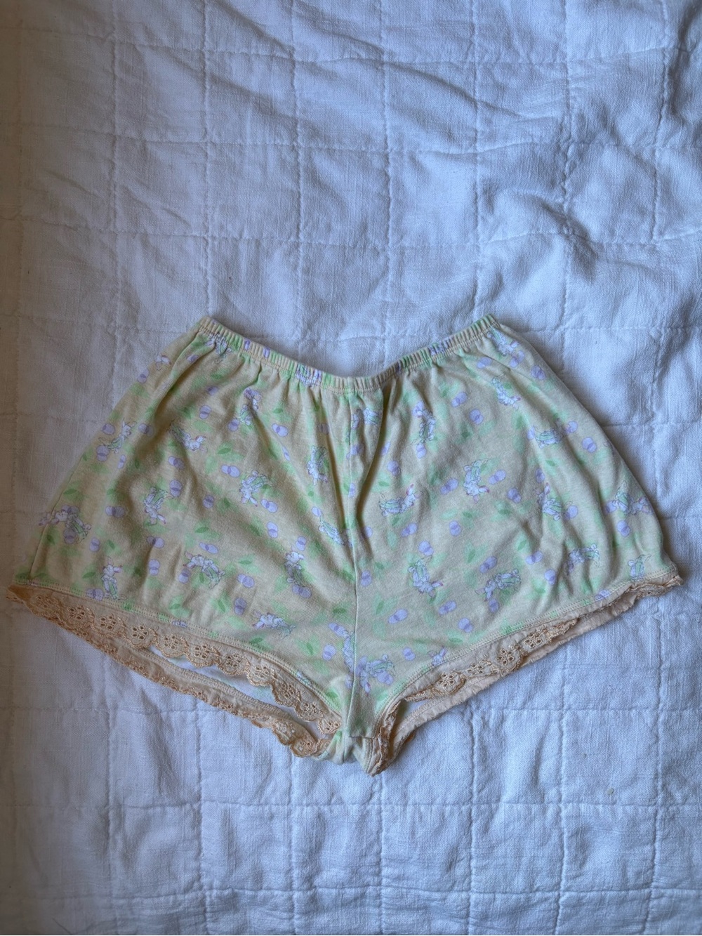 Vintage Disney Winnie the Pooh Tigger Yellow Cotton Sleep Shorts Women’s SMALL